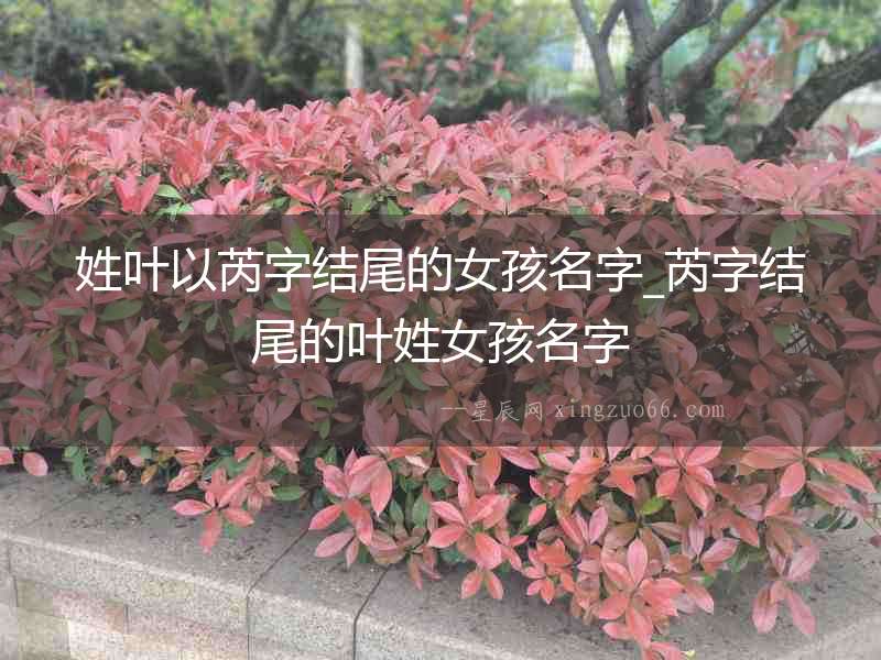 姓葉以芮字結尾的女孩名字_芮字結尾的葉姓女孩名字