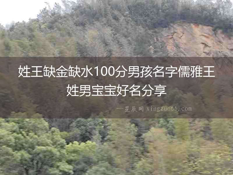 姓王缺金缺水100分男孩名字儒雅王姓男寶寶好名分享