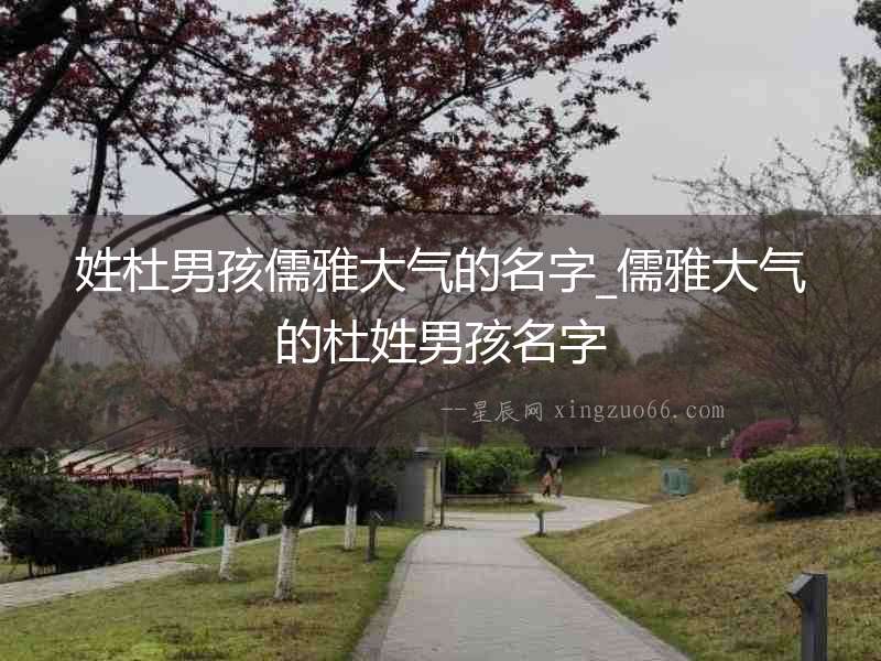 姓杜男孩儒雅大氣的名字_儒雅大氣的杜姓男孩名字
