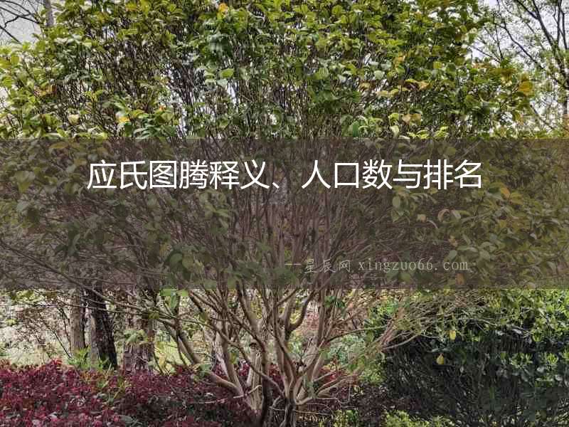 應氏圖騰釋義、人口數與排名