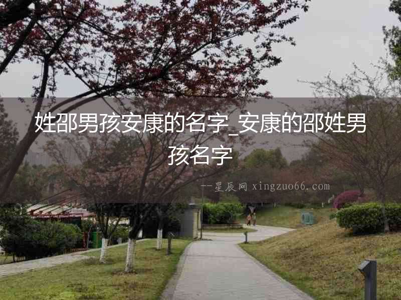 姓邵男孩安康的名字_安康的邵姓男孩名字
