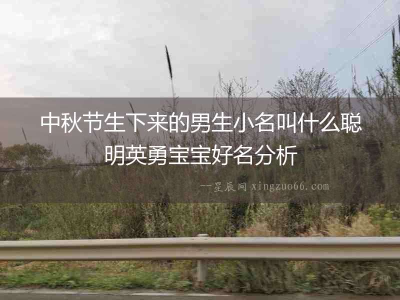 中秋節生下來的男生小名叫什么聰明英勇寶寶好名分析