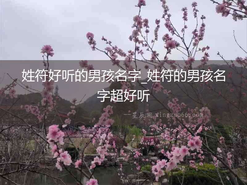 姓符好聽的男孩名字_姓符的男孩名字超好聽