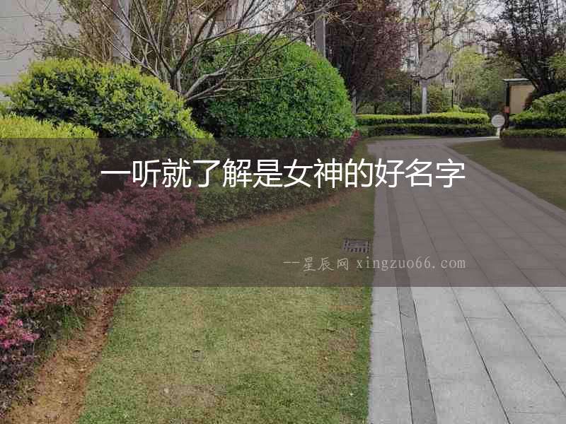 一聽就了解是女神的好名字