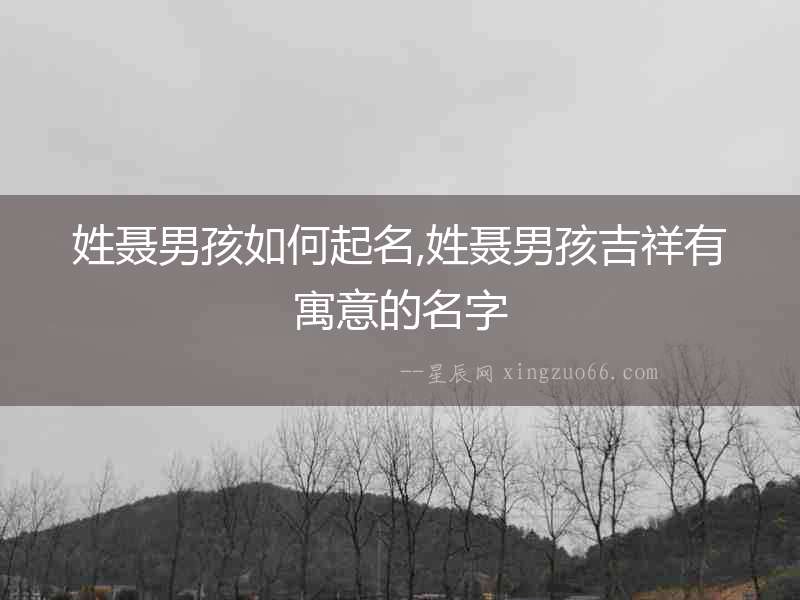 姓聶男孩如何起名,姓聶男孩吉祥有寓意的名字