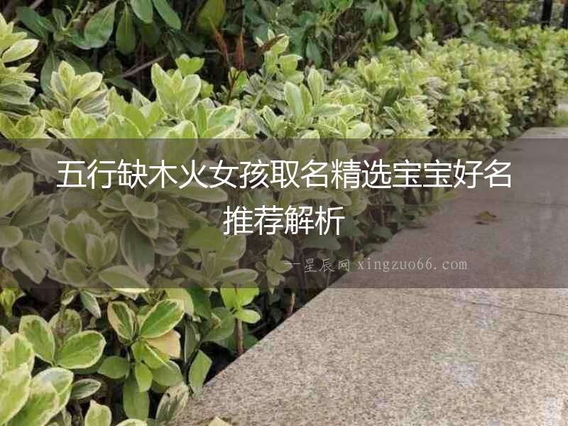 五行缺木火女孩取名精選寶寶好名推薦解析
