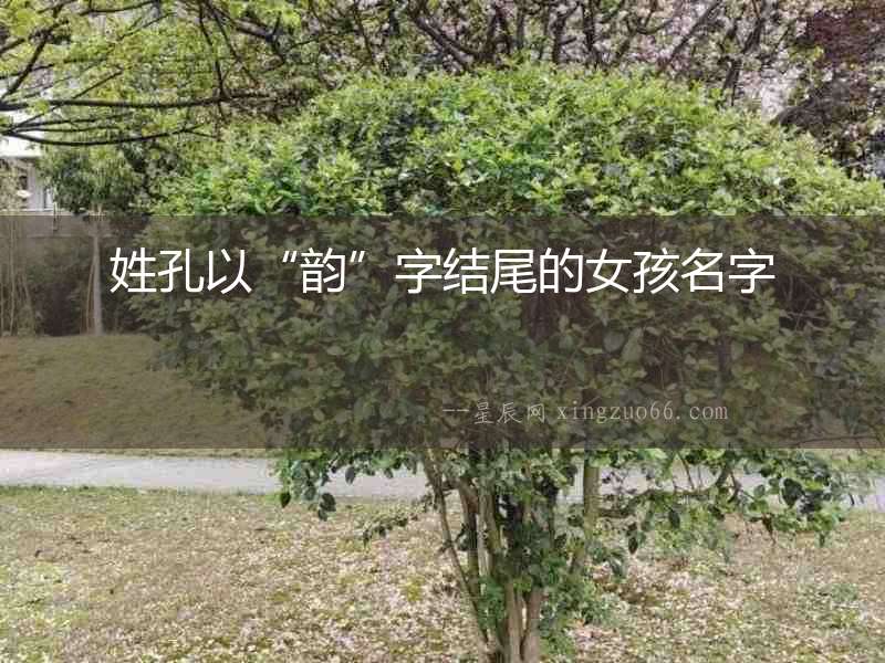 姓孔以“韻”字結尾的女孩名字