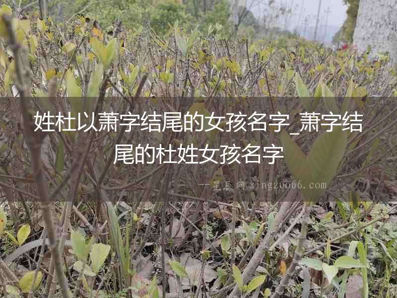 姓杜以蕭字結(jié)尾的女孩名字_蕭字結(jié)尾的杜姓女孩名字