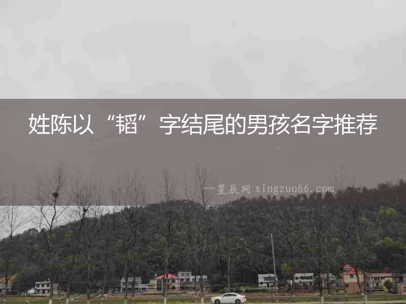 姓陳以“韜”字結(jié)尾的男孩名字推薦