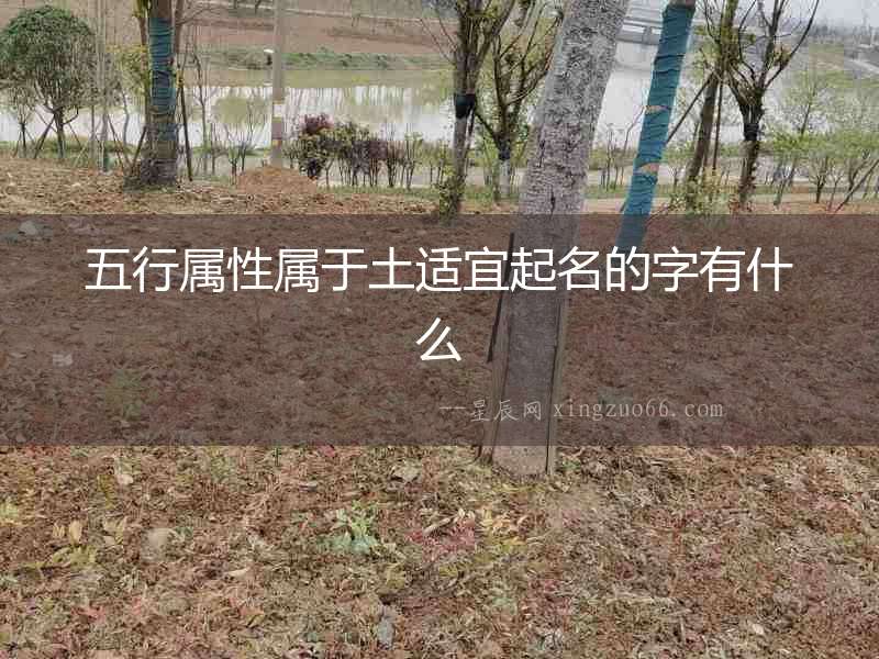五行屬性屬于土適宜起名的字有什么