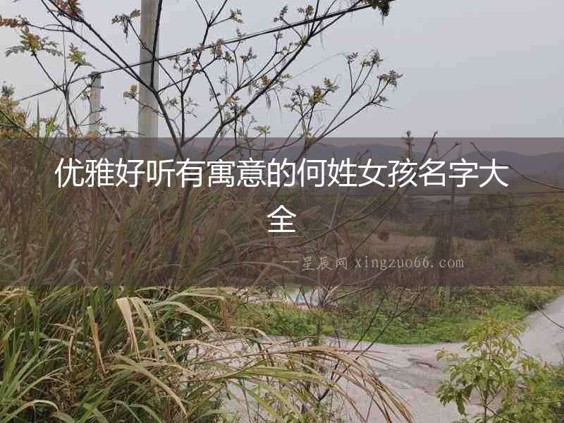 優雅好聽有寓意的何姓女孩名字大全
