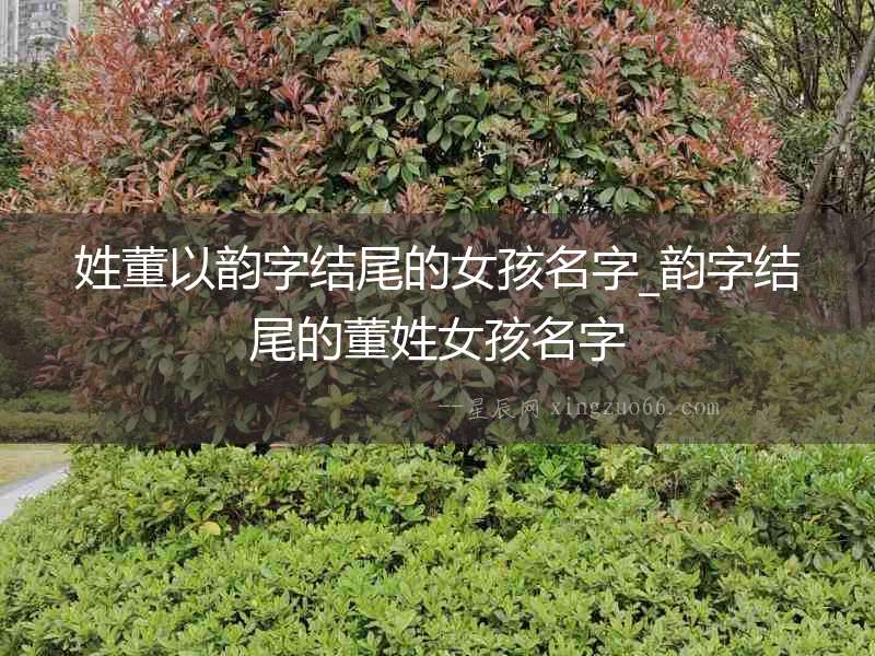 姓董以韻字結尾的女孩名字_韻字結尾的董姓女孩名字