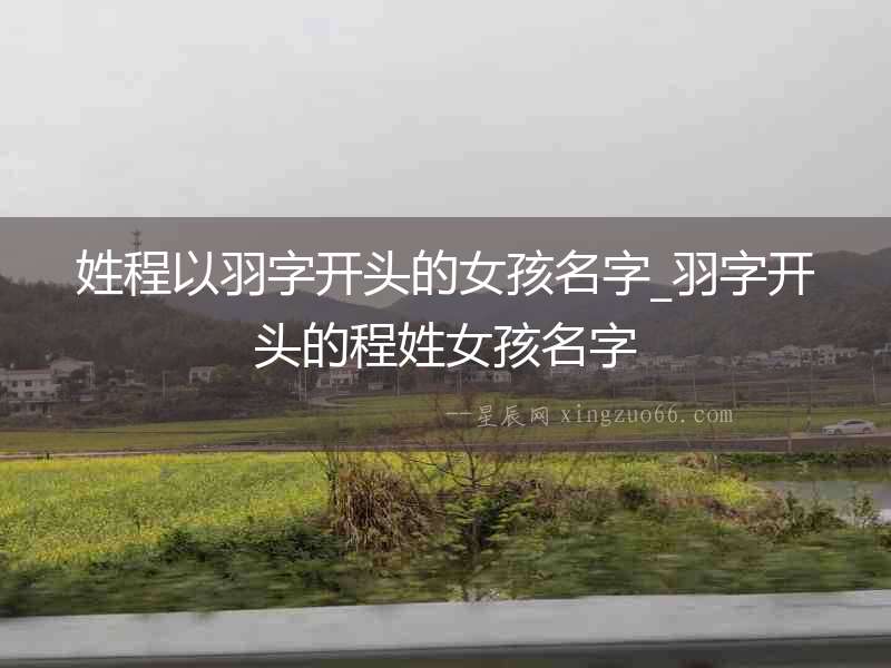 姓程以羽字開頭的女孩名字_羽字開頭的程姓女孩名字