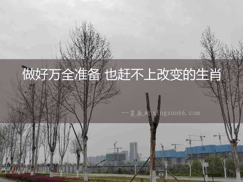 做好萬全準備 也趕不上改變的生肖