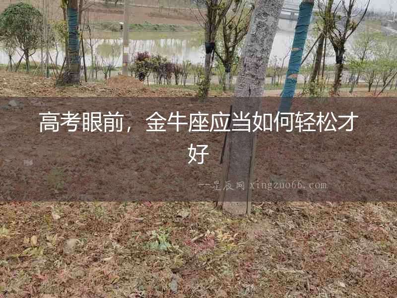 高考眼前，金牛座應當如何輕松才好