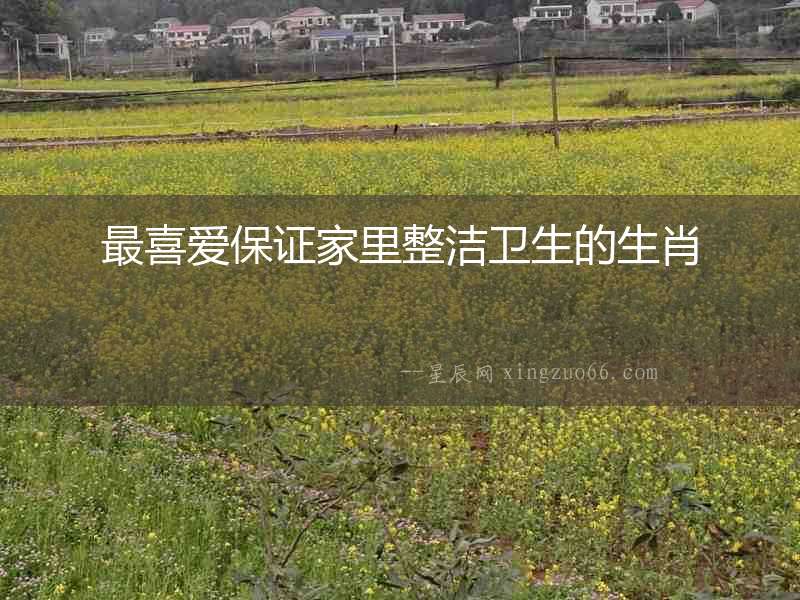 最喜愛保證家里整潔衛生的生肖