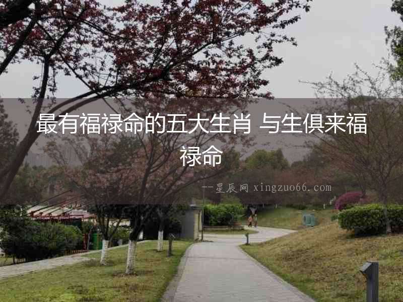 最有福祿命的五大生肖 與生俱來福祿命