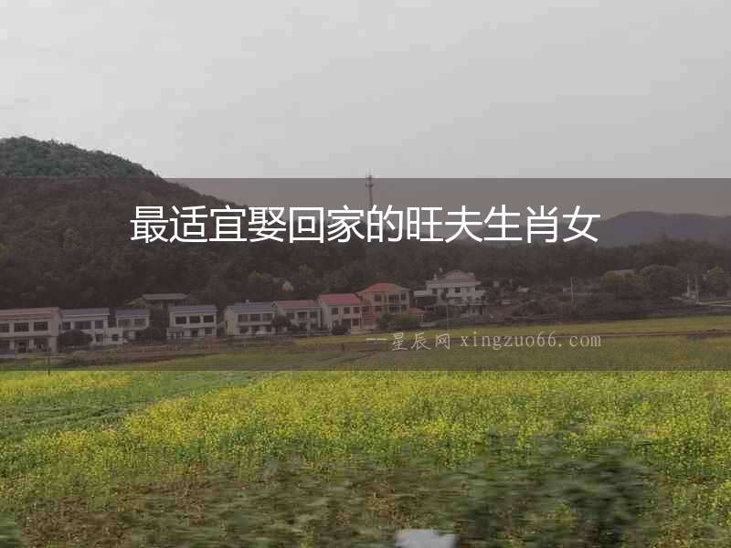 最適宜娶回家的旺夫生肖女