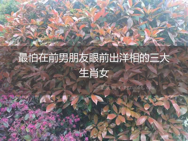 最怕在前男朋友眼前出洋相的三大生肖女