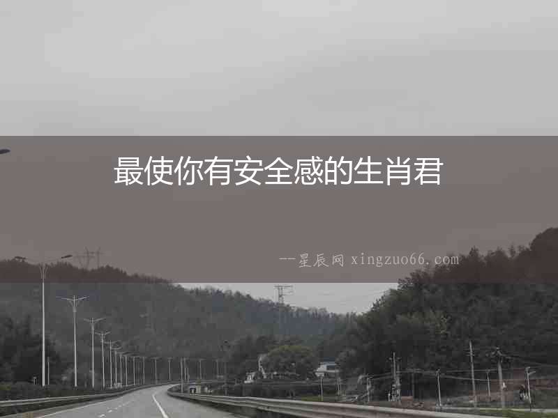 最使你有安全感的生肖君