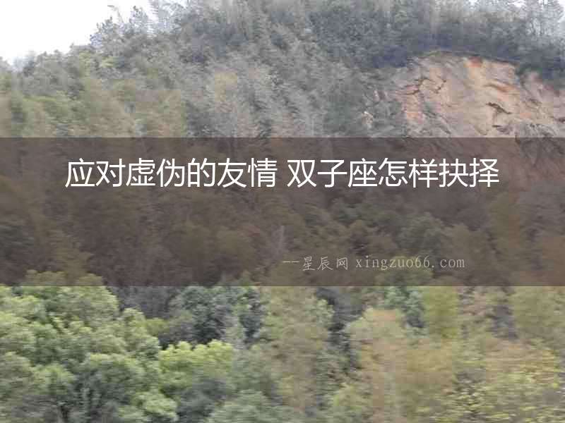 應(yīng)對(duì)虛偽的友情 雙子座怎樣抉擇