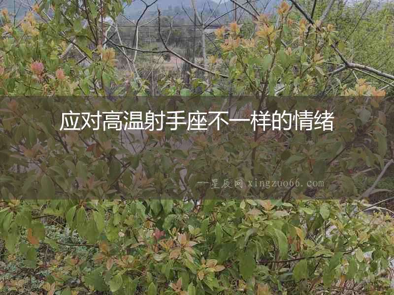 應對高溫射手座不一樣的情緒