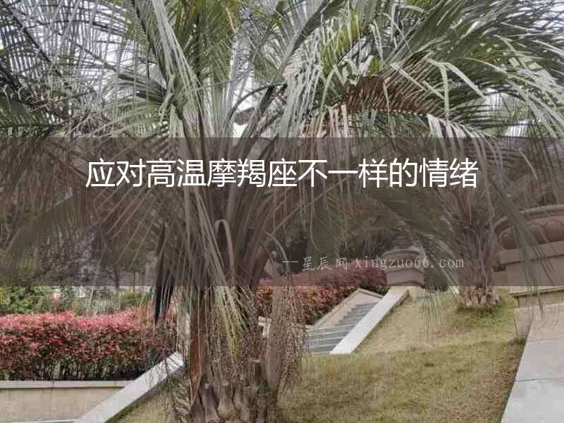 應對高溫摩羯座不一樣的情緒