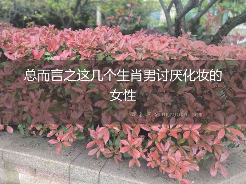 總而言之這幾個生肖男討厭化妝的女性