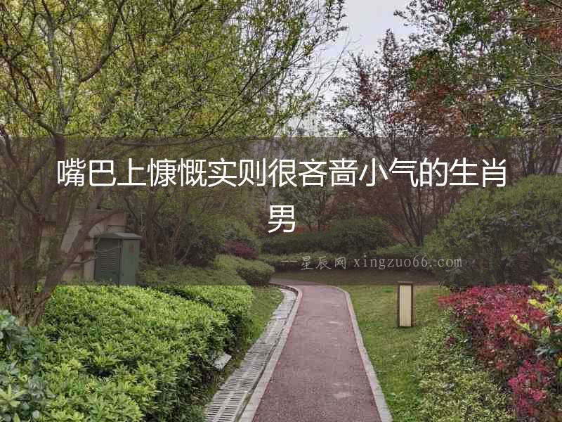 嘴巴上慷慨實則很吝嗇小氣的生肖男