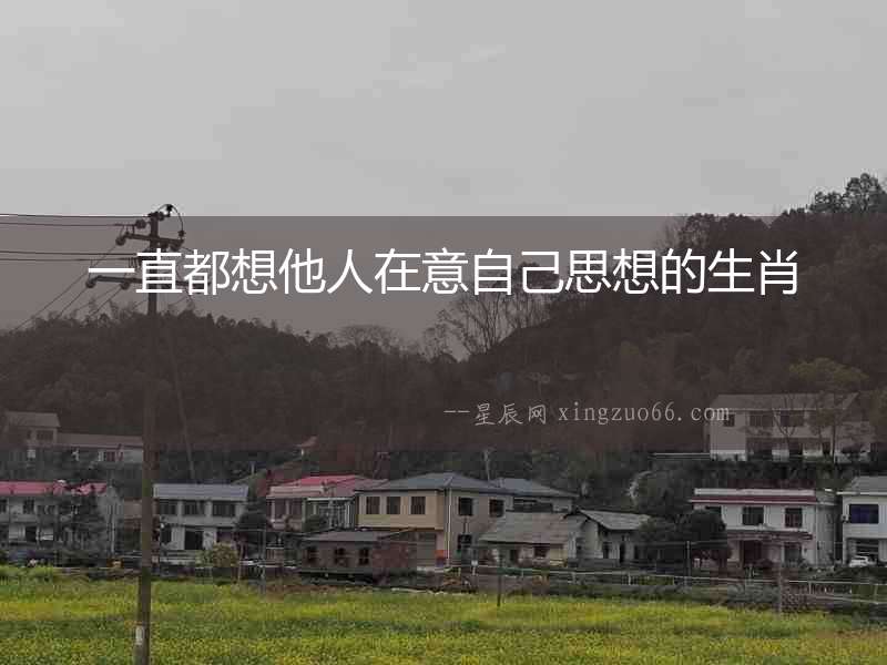 一直都想他人在意自己思想的生肖