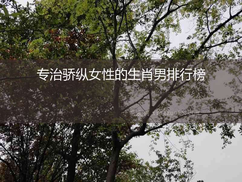 專治驕縱女性的生肖男排行榜