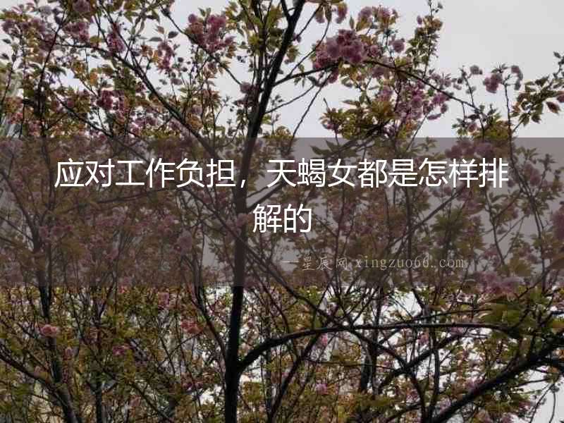 應(yīng)對(duì)工作負(fù)擔(dān)，天蝎女都是怎樣排解的