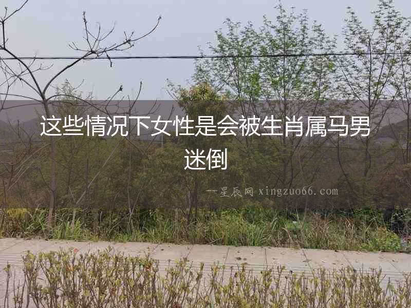 這些情況下女性是會被生肖屬馬男迷倒