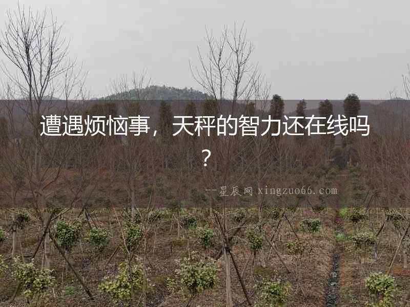 遭遇煩惱事，天秤的智力還在線嗎？