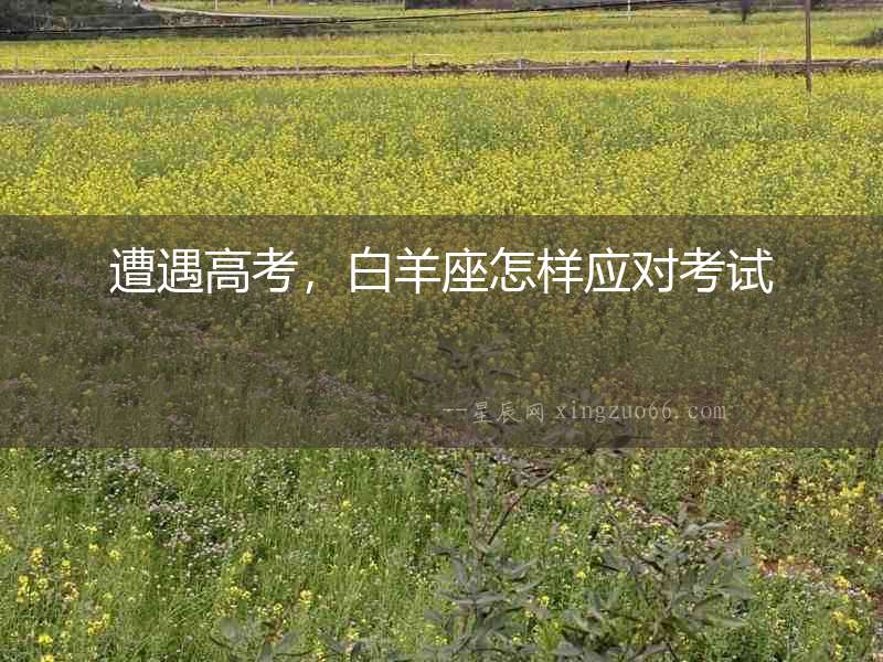 遭遇高考，白羊座怎樣應對考試