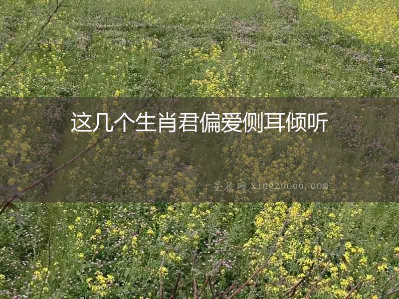 這幾個(gè)生肖君偏愛側(cè)耳傾聽