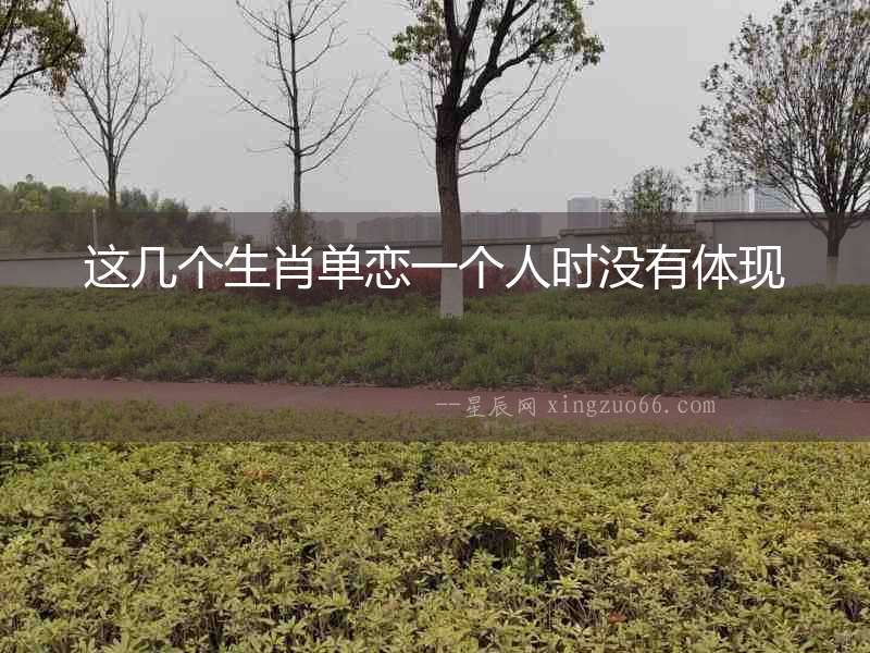 這幾個生肖單戀一個人時沒有體現