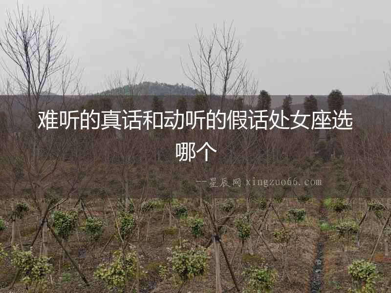 難聽的真話和動聽的假話處女座選哪個