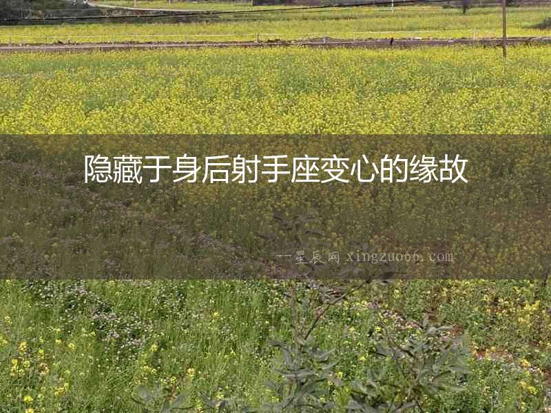 隱藏于身后射手座變心的緣故