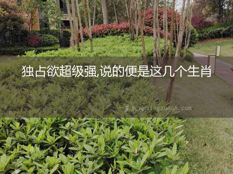 獨占欲超級強,說的便是這幾個生肖