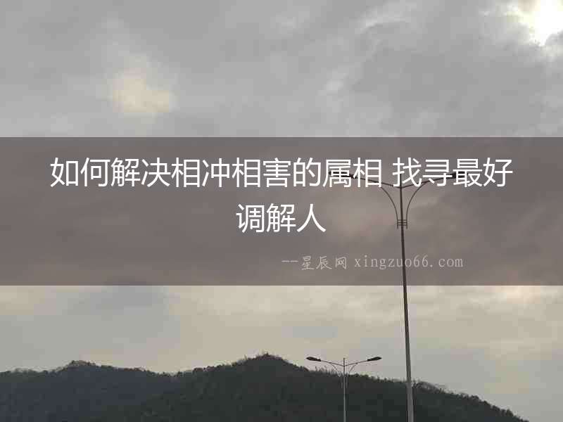如何解決相沖相害的屬相 找尋最好調(diào)解人