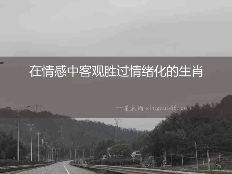 在情感中客觀勝過情緒化的生肖