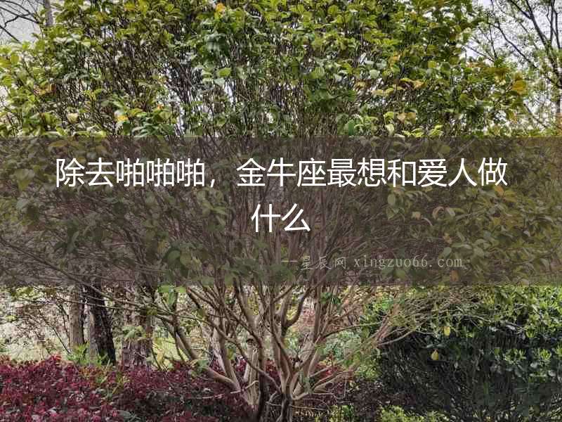除去啪啪啪，金牛座最想和愛人做什么