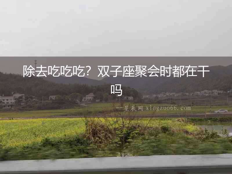 除去吃吃吃？雙子座聚會時都在干嗎