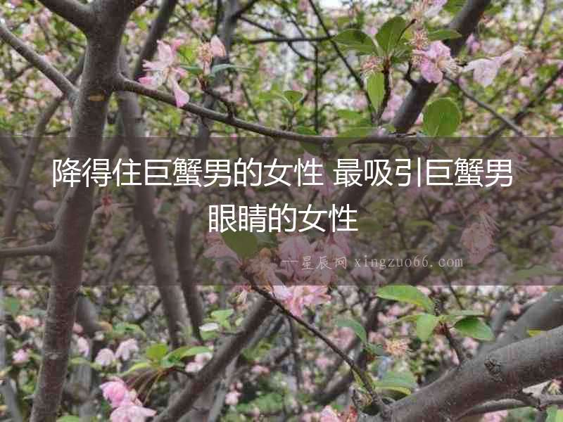 降得住巨蟹男的女性 最吸引巨蟹男眼睛的女性