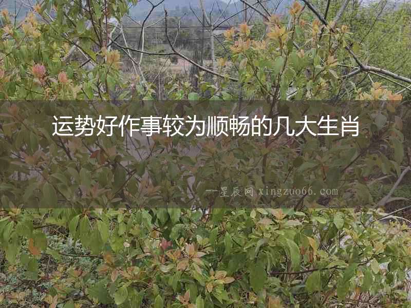 運勢好作事較為順暢的幾大生肖