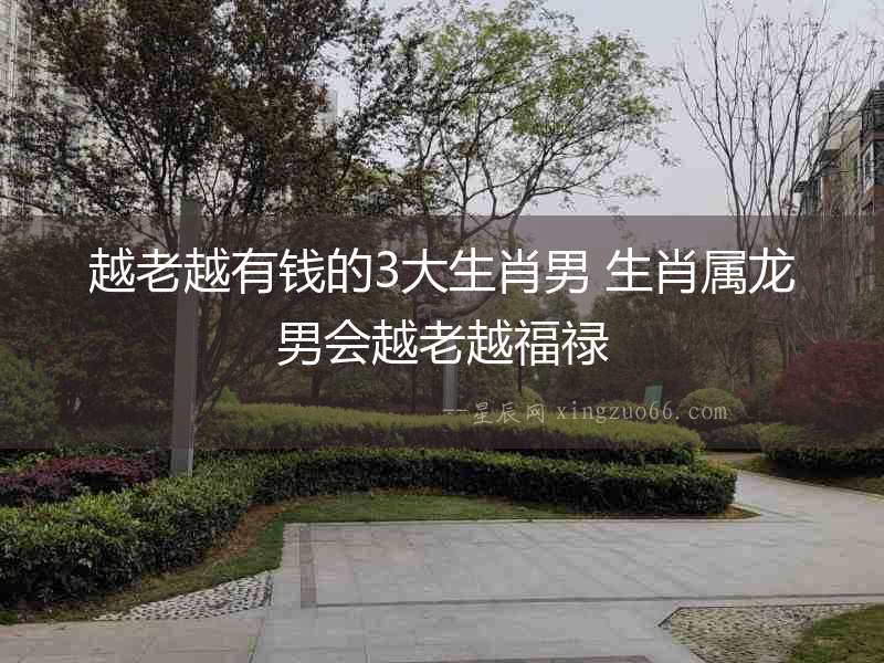 越老越有錢的3大生肖男 生肖屬龍男會(huì)越老越福祿
