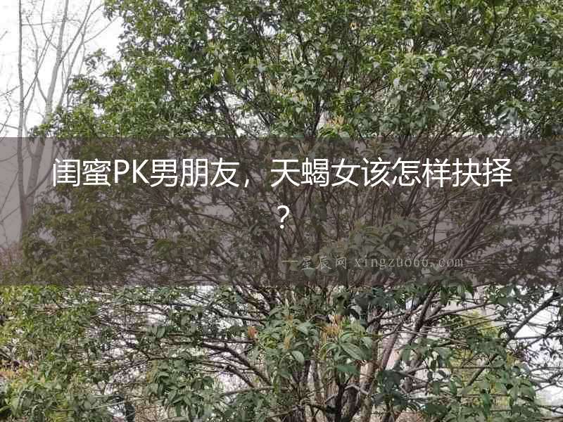 閨蜜PK男朋友，天蝎女該怎樣抉擇？