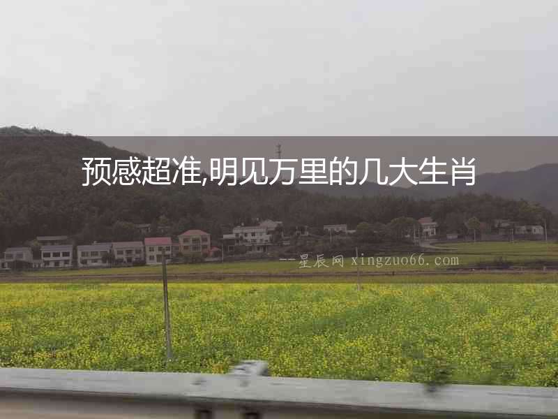 預感超準,明見萬里的幾大生肖