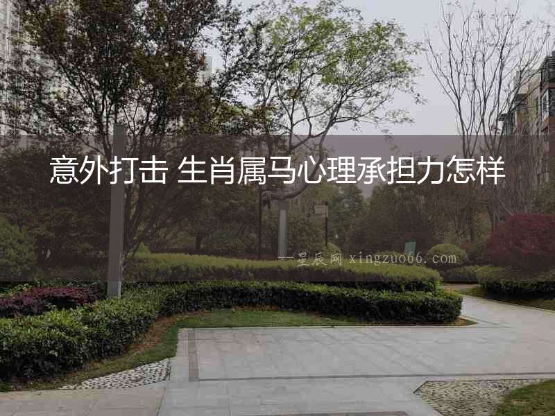 意外打擊 生肖屬馬心理承擔力怎樣